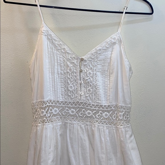 white midi flare dress